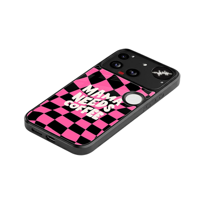 Mama Needs Coffee stylish phone case for nothing phone 3 | glossy glass and slim fit