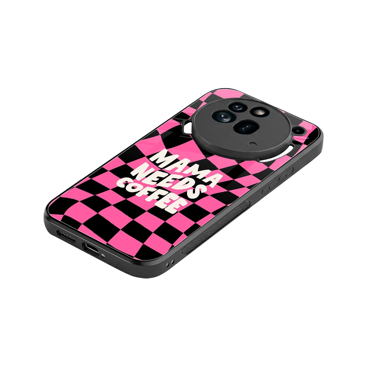 Mama Needs Coffee stylish phone case for nothing phone 3a pro | glossy glass and slim fit