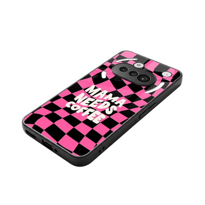Mama Needs Coffee stylish phone case for nothing phone 3a | glossy glass and slim fit