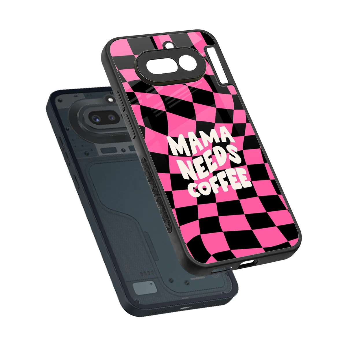 Mama Needs Coffee sleek nothing phone 4a cover with tempered glass back and TPU edges
