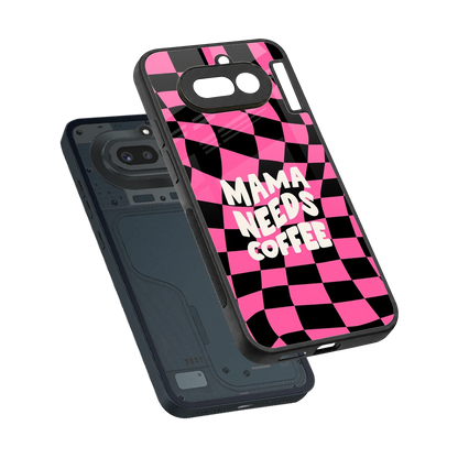 Mama Needs Coffee sleek nothing phone 4a cover with tempered glass back and TPU edges
