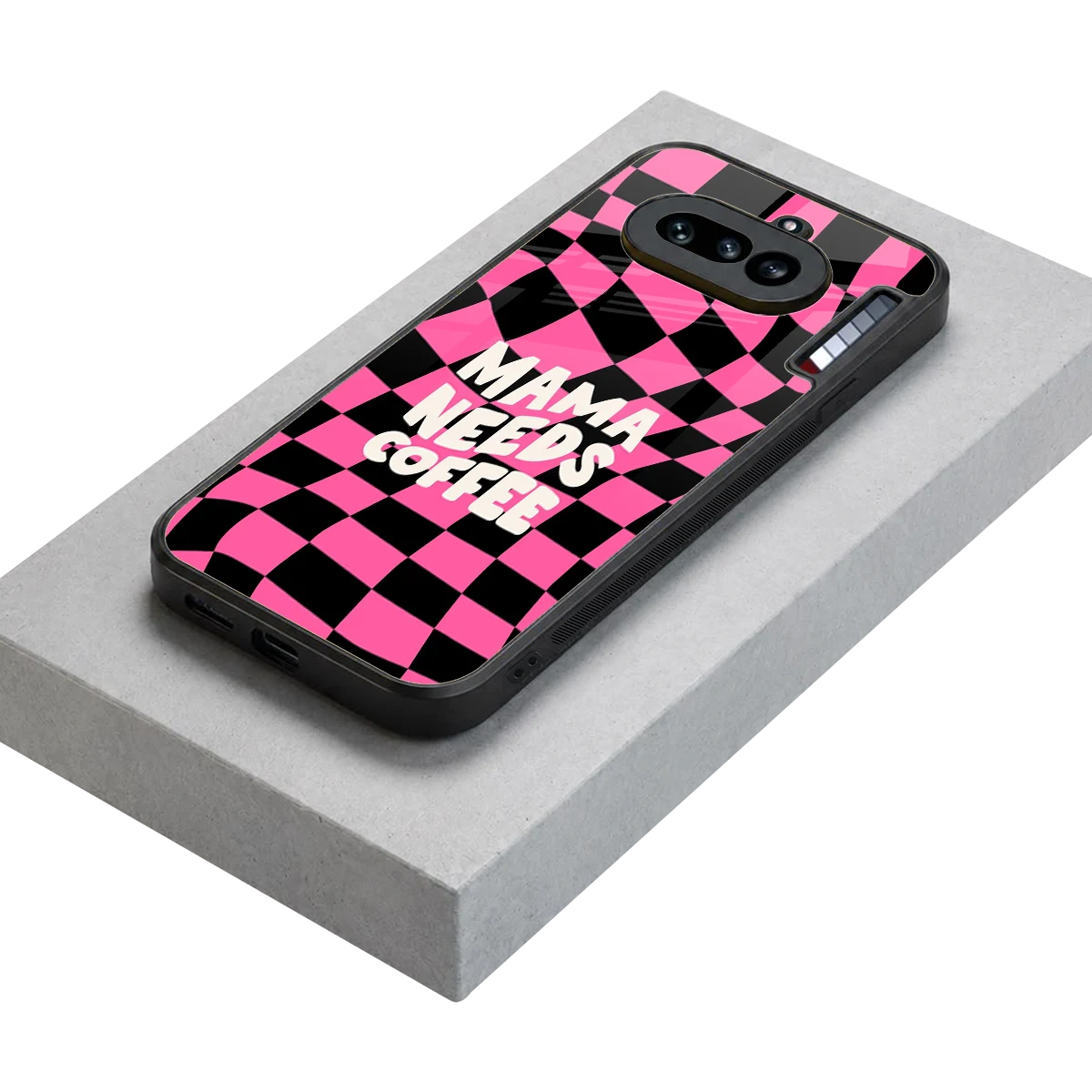 Mama Needs Coffee stylish phone case for nothing phone 4a | glossy glass and slim fit