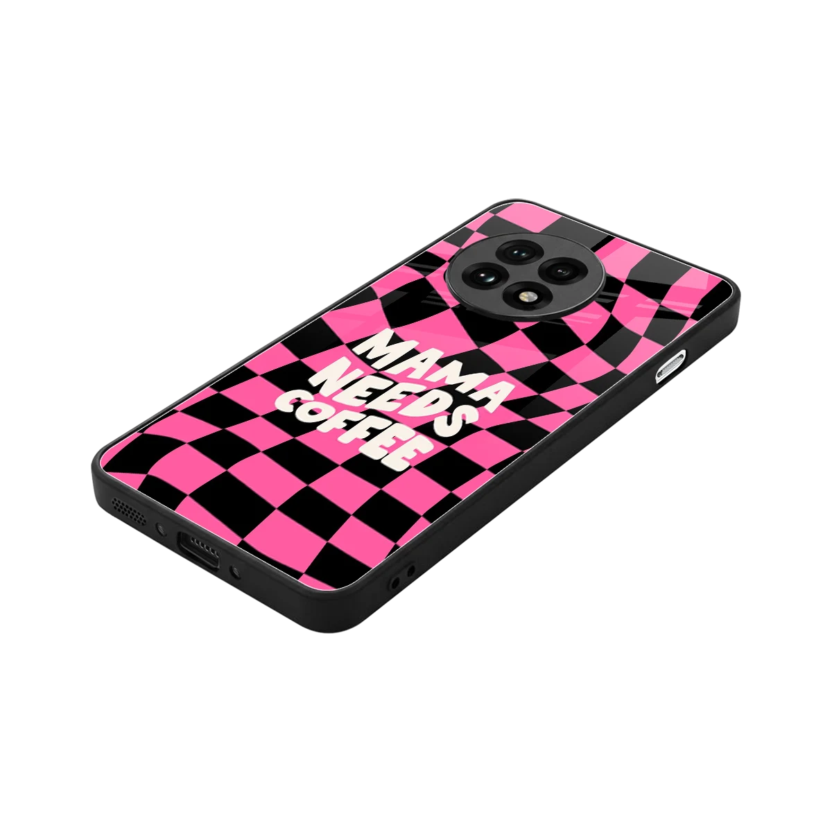 Mama Needs Coffee stylish phone case for oneplus 13r | glossy glass and slim fit