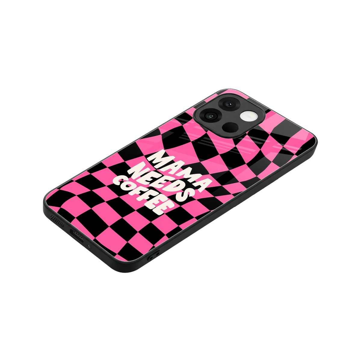 Mama Needs Coffee stylish phone case for oneplus 13s | glossy glass and slim fit