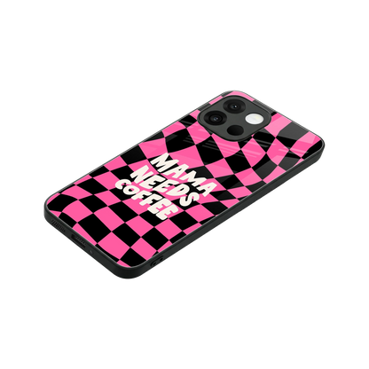 Mama Needs Coffee stylish phone case for oneplus 13s | glossy glass and slim fit