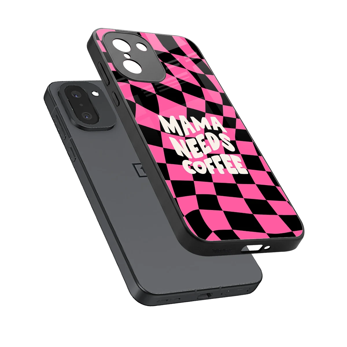 Mama Needs Coffee sleek oneplus 15r cover with tempered glass back and TPU edges