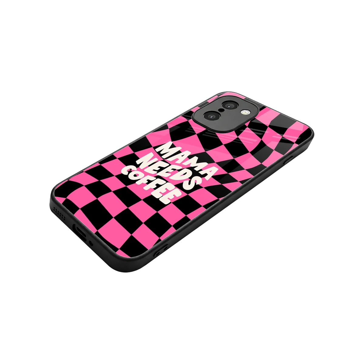 Mama Needs Coffee stylish phone case for oneplus 15r | glossy glass and slim fit