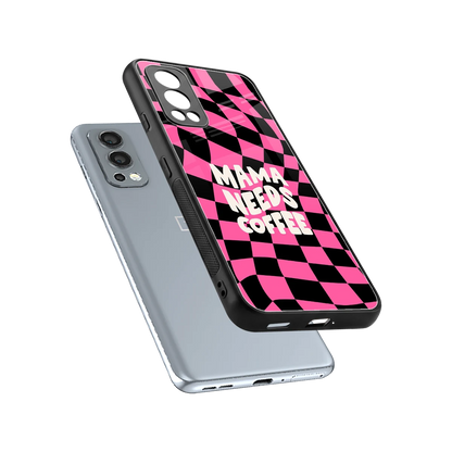 Mama Needs Coffee sleek oneplus nord 2 cover with tempered glass back and TPU edges