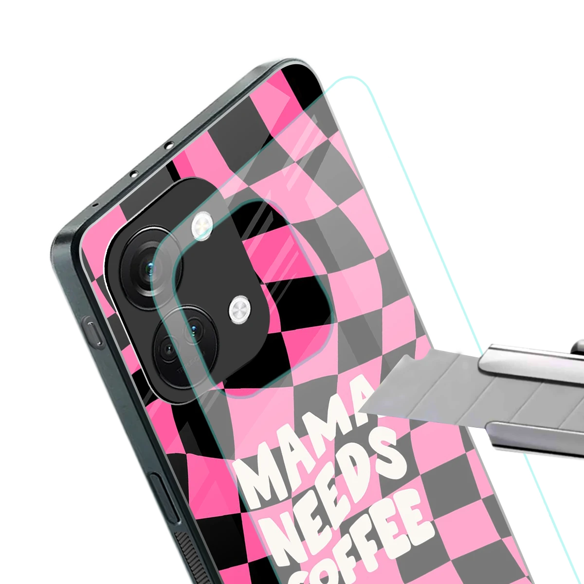 Mama Needs Coffee stylish phone case for oneplus nord 3 | glossy glass and slim fit