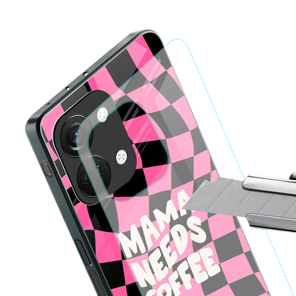 Mama Needs Coffee stylish phone case for oneplus nord 3 | glossy glass and slim fit