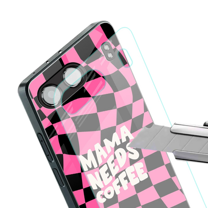 Mama Needs Coffee stylish phone case for oneplus nord 4 | glossy glass and slim fit