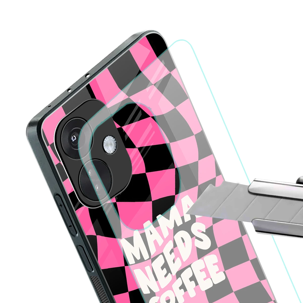 Mama Needs Coffee stylish phone case for oneplus nord ce 3 | glossy glass and slim fit