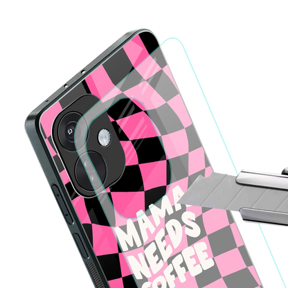 Mama Needs Coffee stylish phone case for oneplus nord ce 3 | glossy glass and slim fit
