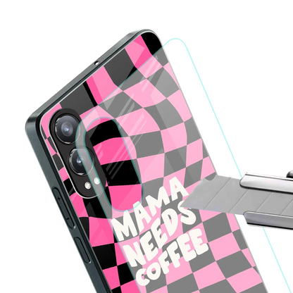 Mama Needs Coffee stylish phone case for oneplus nord ce 4 lite | glossy glass and slim fit