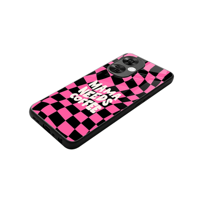Mama Needs Coffee stylish phone case for oneplus nord ce 3 lite | glossy glass and slim fit