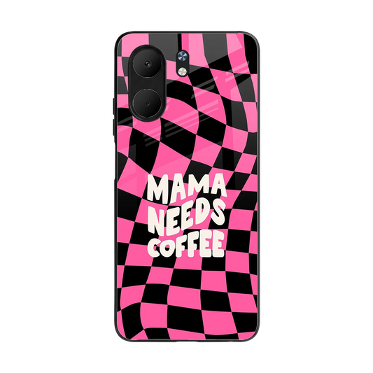 Mama Needs Coffee back phone cover | glass case for oppo a5x 5g