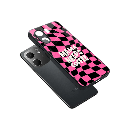 Mama Needs Coffee sleek oppo a5x 5g cover with tempered glass back and TPU edges