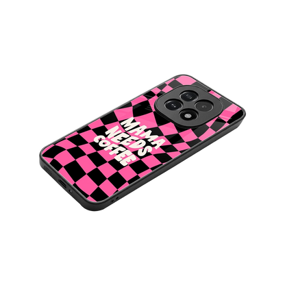 Mama Needs Coffee stylish phone case for oppo f29 5g | glossy glass and slim fit