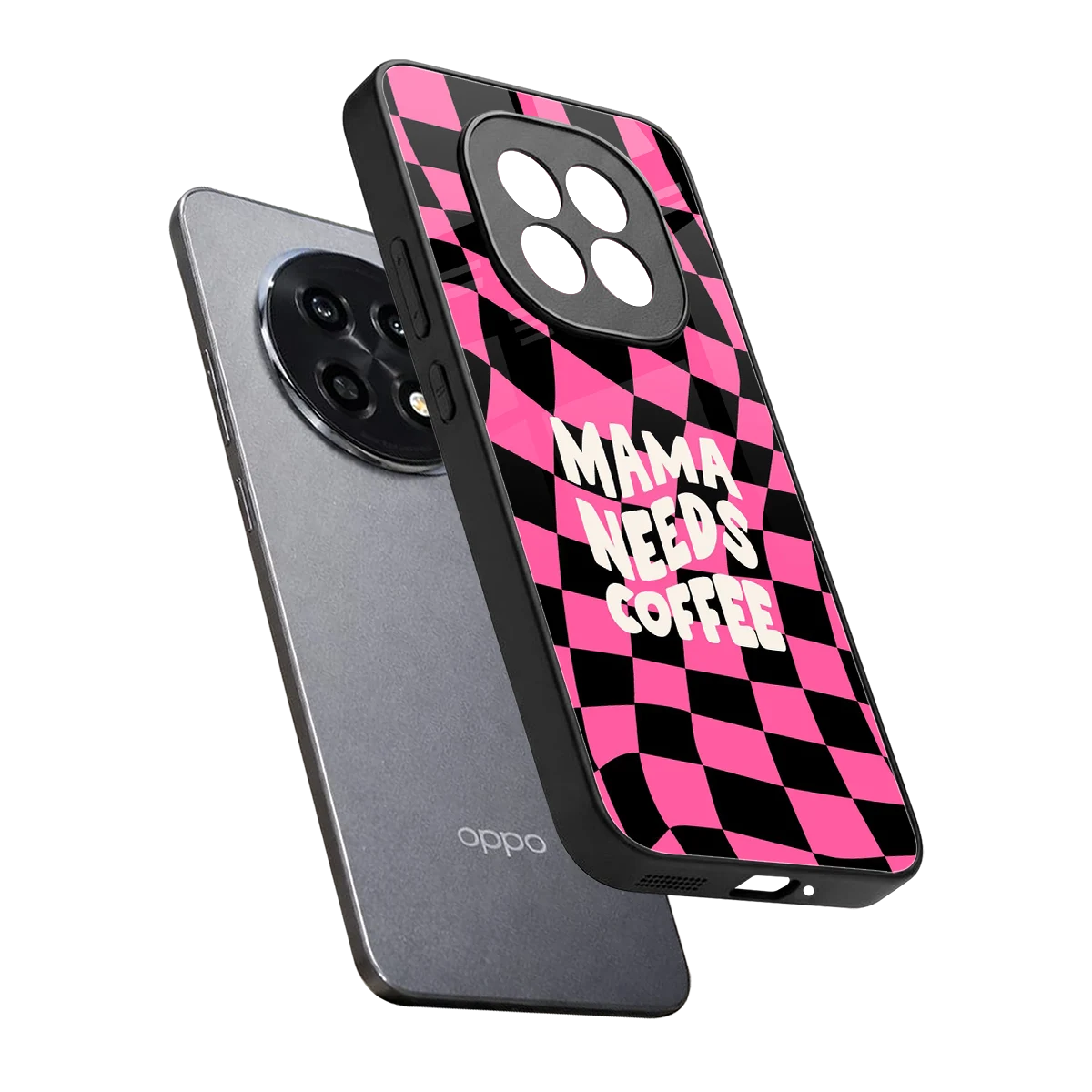 Mama Needs Coffee sleek oppo f29 pro 5g cover with tempered glass back and TPU edges