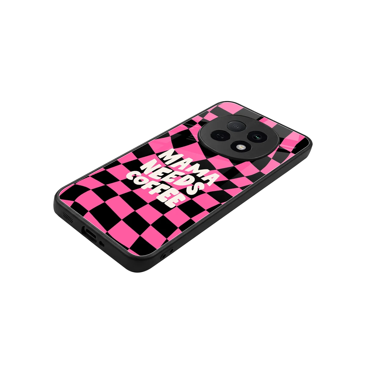 Mama Needs Coffee stylish phone case for oppo f29 pro 5g | glossy glass and slim fit