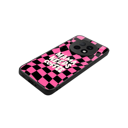 Mama Needs Coffee stylish phone case for oppo f29 pro 5g | glossy glass and slim fit