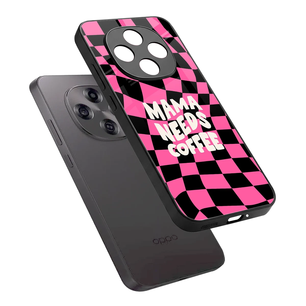 Mama Needs Coffee sleek oppo f31 pro 5g cover with tempered glass back and TPU edges