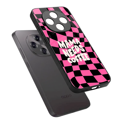 Mama Needs Coffee sleek oppo f31 pro 5g cover with tempered glass back and TPU edges