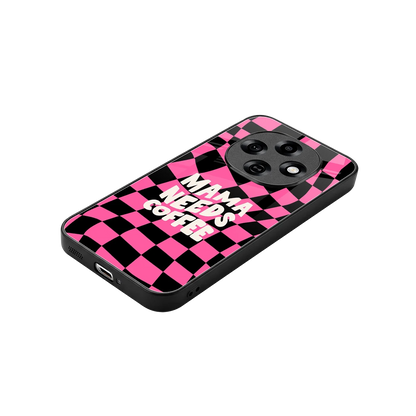 Mama Needs Coffee stylish phone case for oppo f31 pro 5g | glossy glass and slim fit