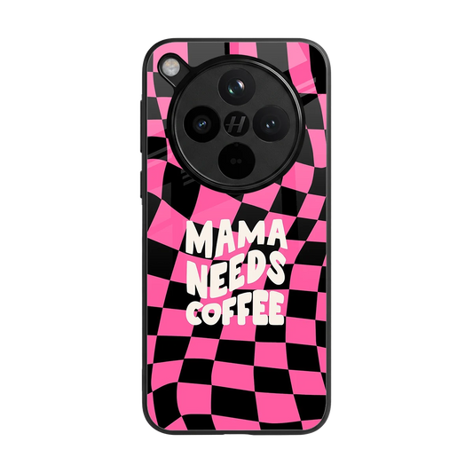 Mama Needs Coffee back phone cover | glass case for oppo find x8