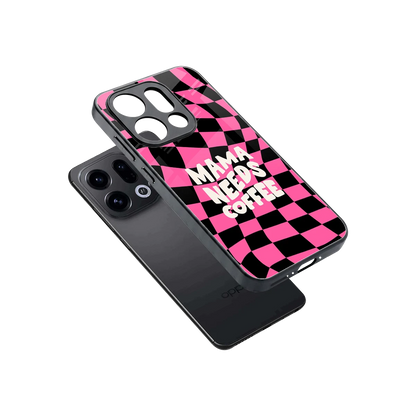 Mama Needs Coffee sleek oppo find x9 cover with tempered glass back and TPU edges