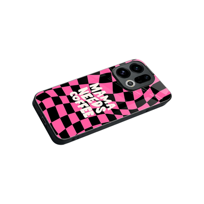 Mama Needs Coffee stylish phone case for oppo find x9 | glossy glass and slim fit
