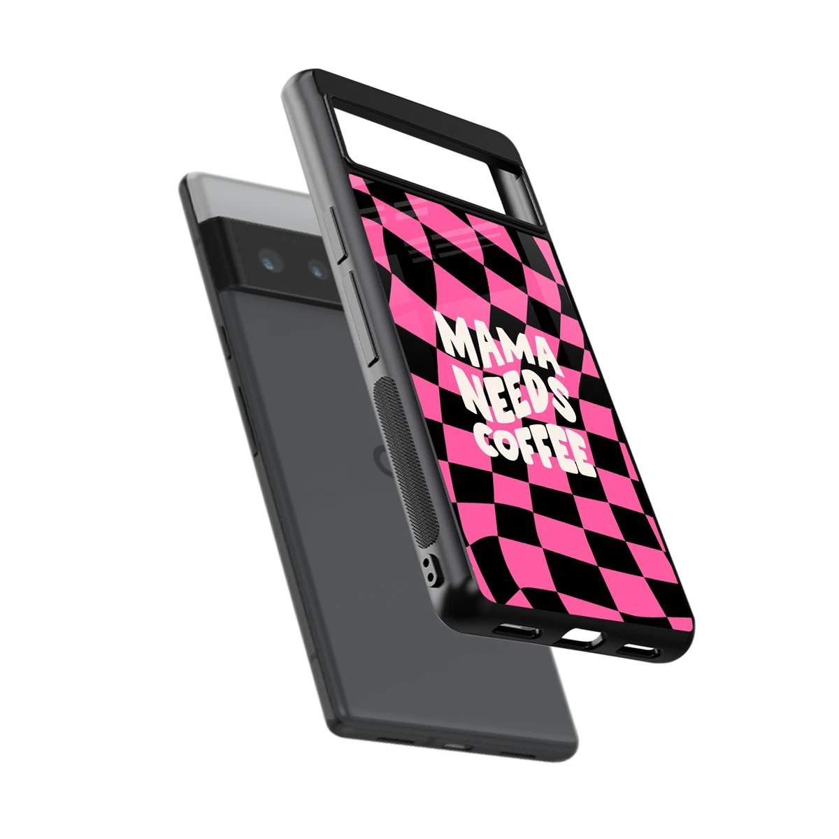 Mama Needs Coffee sleek google pixel 6 pro cover with tempered glass back and TPU edges