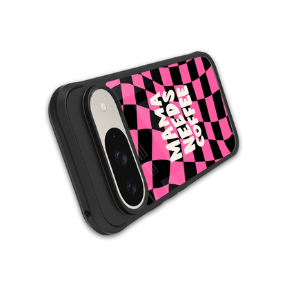 Mama Needs Coffee stylish phone case for google pixel 9 | glossy glass and slim fit
