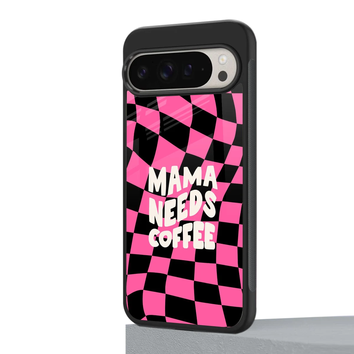 Mama Needs Coffee google pixel 9 pro mobile cover | shockproof glass phone case