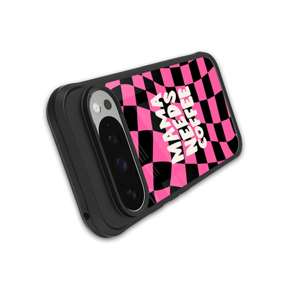 Mama Needs Coffee stylish phone case for google pixel 9 pro | glossy glass and slim fit