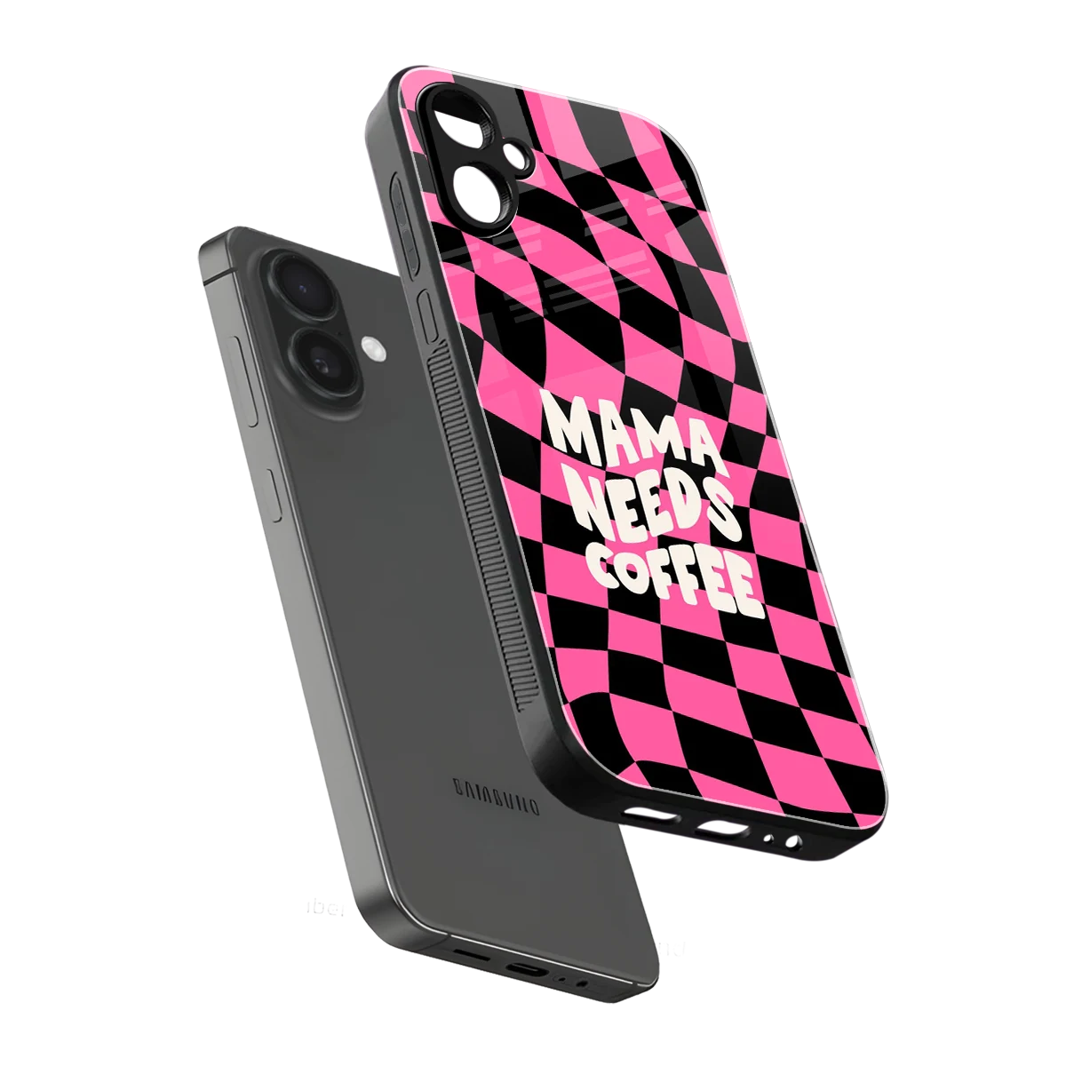 Mama Needs Coffee sleek samsung galaxy a06 5g cover with tempered glass back and TPU edges