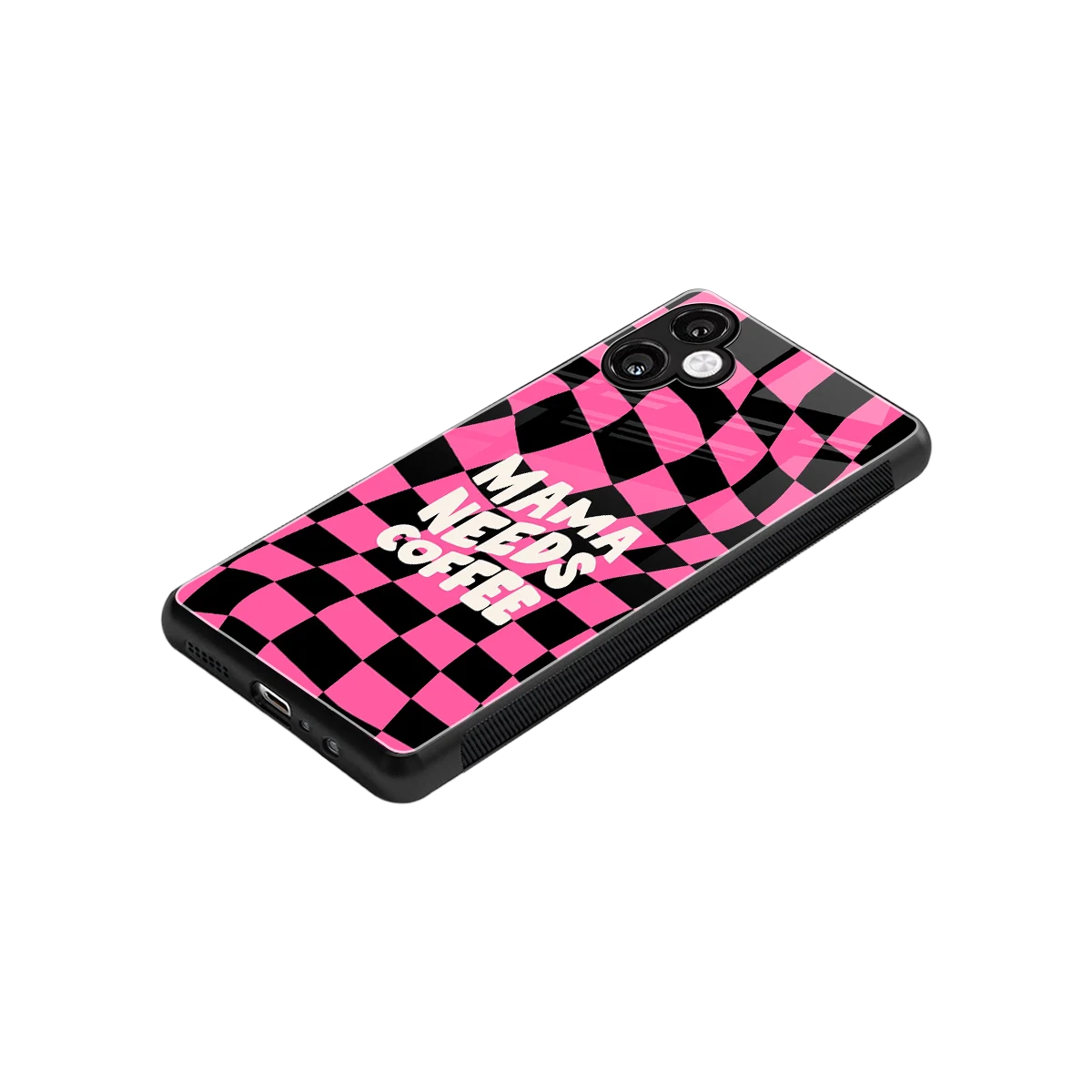 Mama Needs Coffee stylish phone case for samsung galaxy a06 5g | glossy glass and slim fit