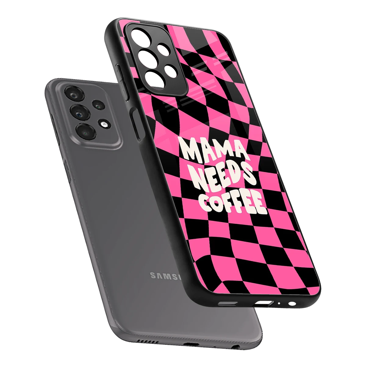 Mama Needs Coffee sleek samsung galaxy a23 cover with tempered glass back and TPU edges