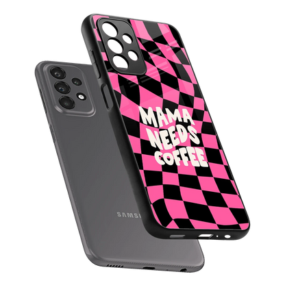 Mama Needs Coffee sleek samsung galaxy a23 cover with tempered glass back and TPU edges