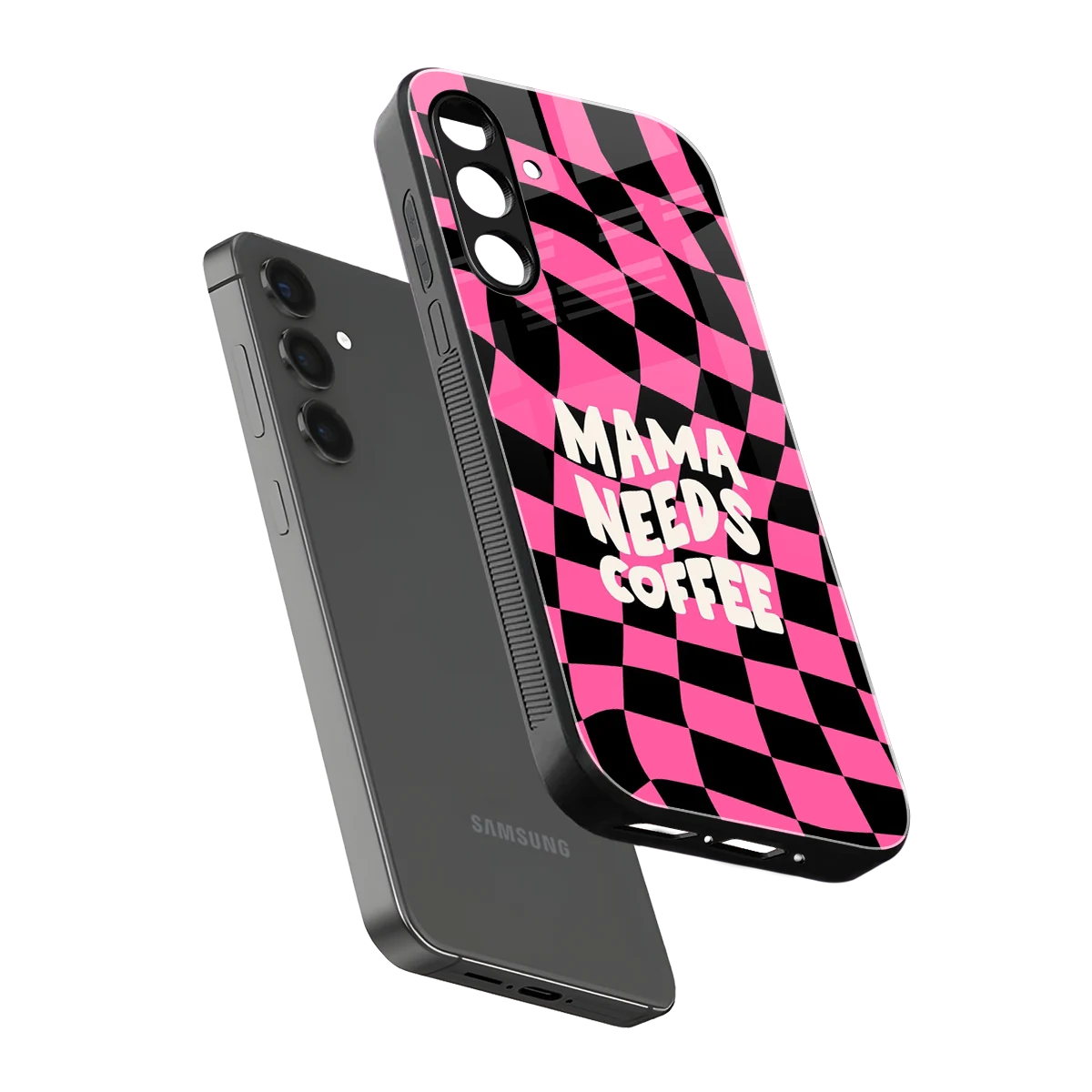Mama Needs Coffee sleek samsung galaxy a16 5g cover with tempered glass back and TPU edges