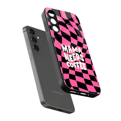 Mama Needs Coffee sleek samsung galaxy a16 5g cover with tempered glass back and TPU edges