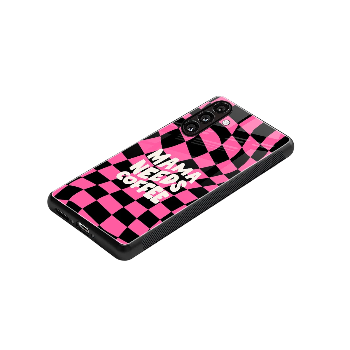 Mama Needs Coffee stylish phone case for samsung galaxy a37 5g | glossy glass and slim fit