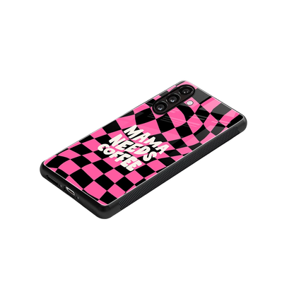Mama Needs Coffee stylish phone case for samsung galaxy a37 5g | glossy glass and slim fit