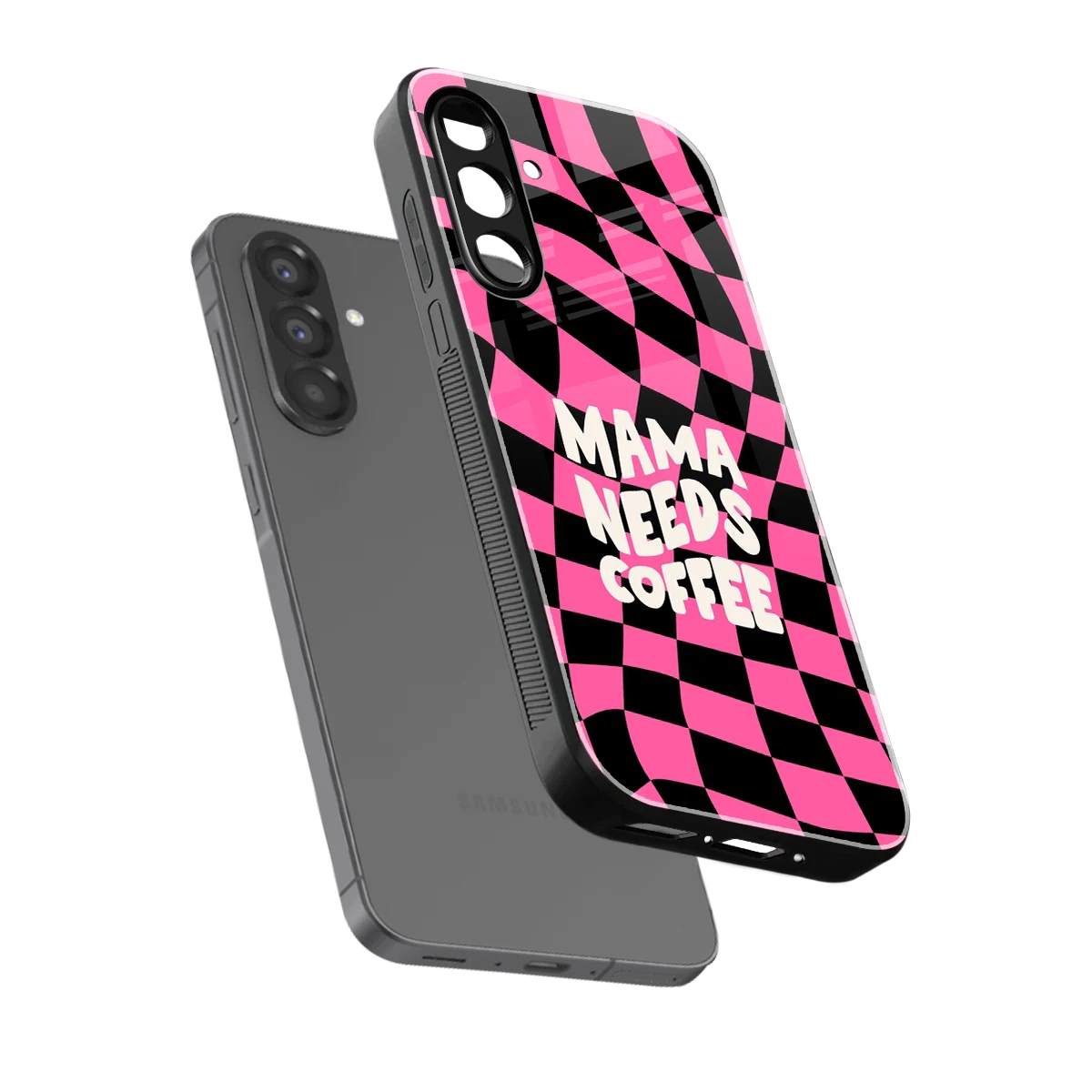 Mama Needs Coffee sleek samsung galaxy a37 5g cover with tempered glass back and TPU edges