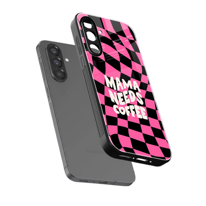 Mama Needs Coffee sleek samsung galaxy a37 5g cover with tempered glass back and TPU edges