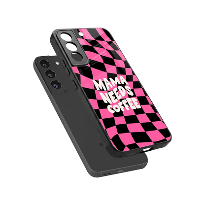 Mama Needs Coffee sleek samsung galaxy s22 cover with tempered glass back and TPU edges