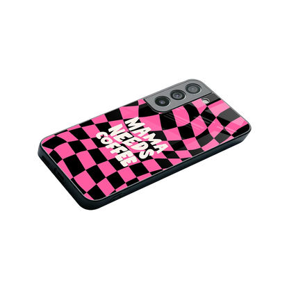 Mama Needs Coffee stylish phone case for samsung galaxy s22 | glossy glass and slim fit