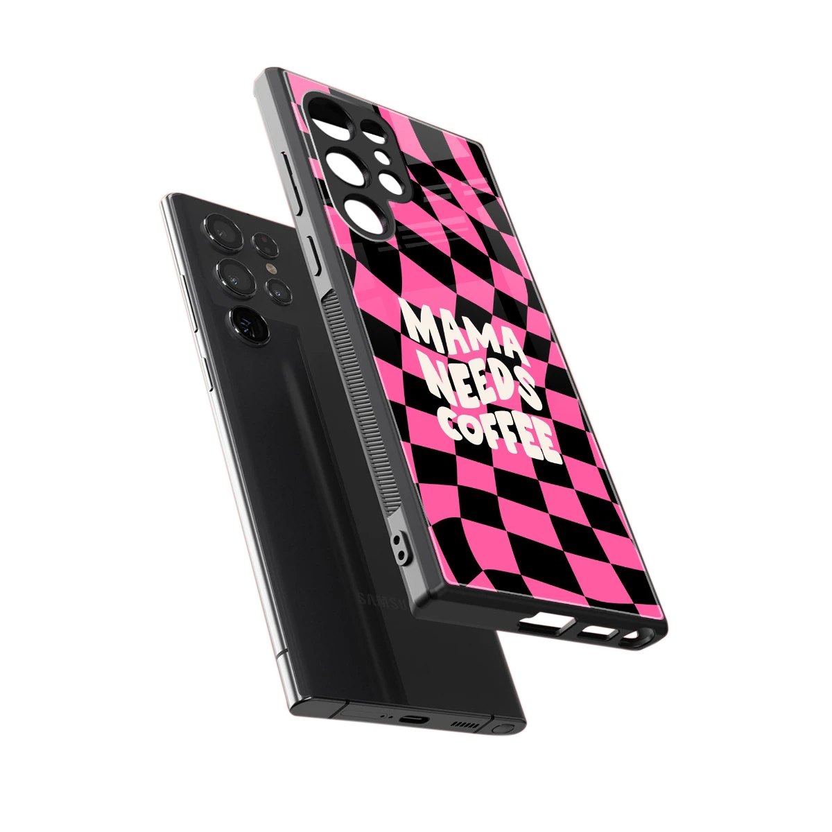 Mama Needs Coffee sleek samsung galaxy s24 ultra cover with tempered glass back and TPU edges