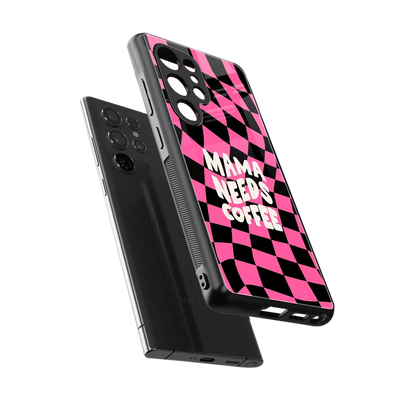 Mama Needs Coffee sleek samsung galaxy s25 ultra cover with tempered glass back and TPU edges