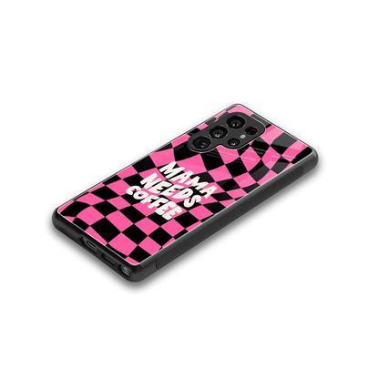 Mama Needs Coffee stylish phone case for samsung galaxy s25 ultra | glossy glass and slim fit